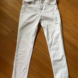 Zara high waisted straight leg white jean | Sz 26